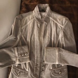 White house/black market velvet jacket